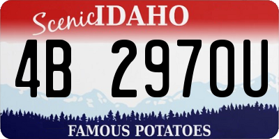 ID license plate 4B2970U