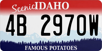 ID license plate 4B2970W