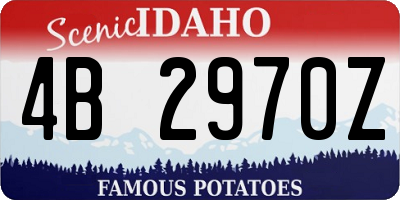 ID license plate 4B2970Z