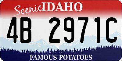 ID license plate 4B2971C