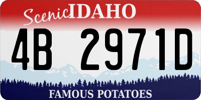 ID license plate 4B2971D