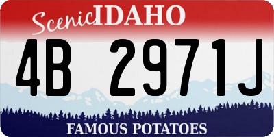 ID license plate 4B2971J