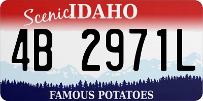 ID license plate 4B2971L