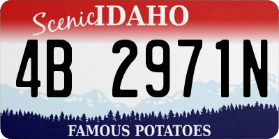 ID license plate 4B2971N