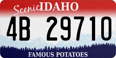 ID license plate 4B2971O