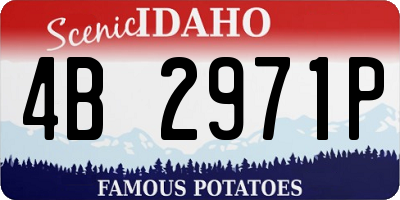 ID license plate 4B2971P