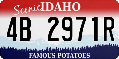 ID license plate 4B2971R
