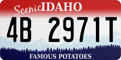 ID license plate 4B2971T