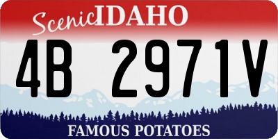 ID license plate 4B2971V