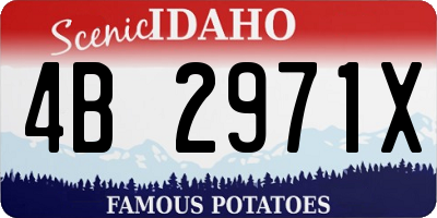 ID license plate 4B2971X
