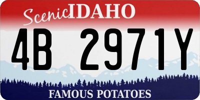 ID license plate 4B2971Y