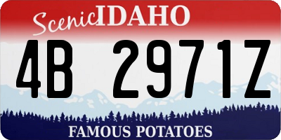 ID license plate 4B2971Z