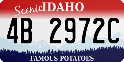 ID license plate 4B2972C