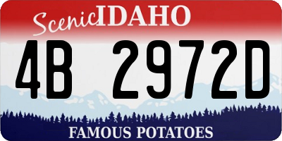 ID license plate 4B2972D