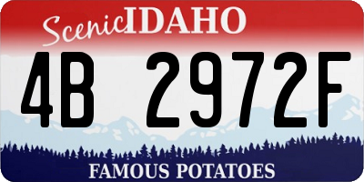 ID license plate 4B2972F