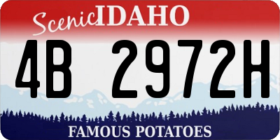 ID license plate 4B2972H