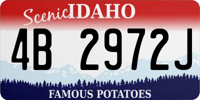 ID license plate 4B2972J
