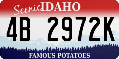 ID license plate 4B2972K
