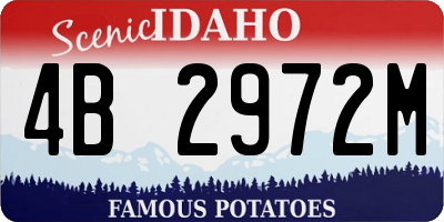 ID license plate 4B2972M