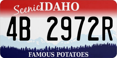 ID license plate 4B2972R