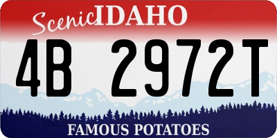 ID license plate 4B2972T