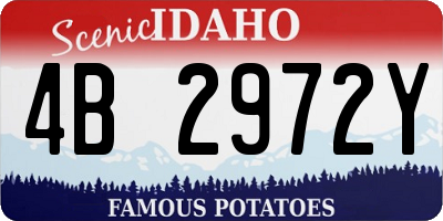 ID license plate 4B2972Y