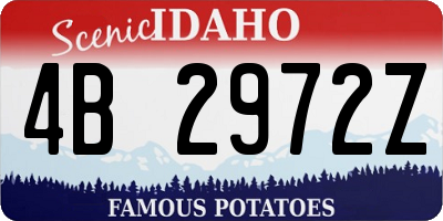 ID license plate 4B2972Z