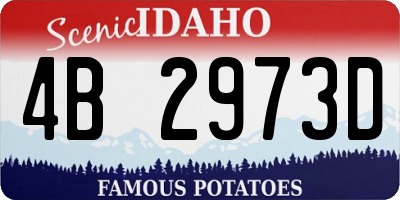 ID license plate 4B2973D