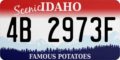 ID license plate 4B2973F