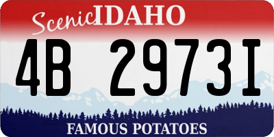 ID license plate 4B2973I