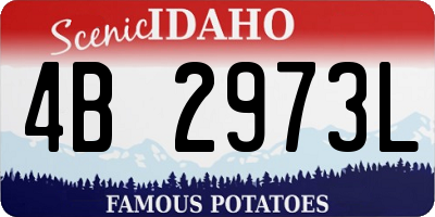 ID license plate 4B2973L