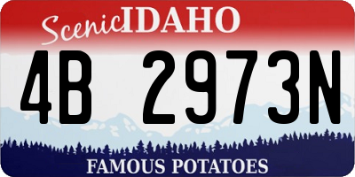 ID license plate 4B2973N