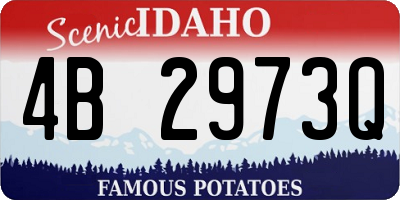 ID license plate 4B2973Q