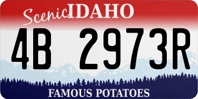 ID license plate 4B2973R