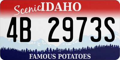 ID license plate 4B2973S