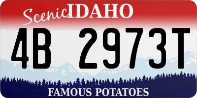 ID license plate 4B2973T