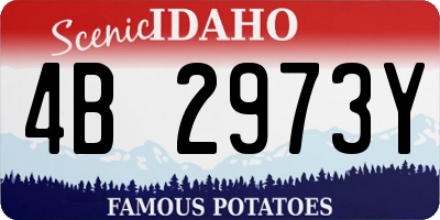 ID license plate 4B2973Y