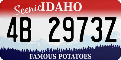 ID license plate 4B2973Z