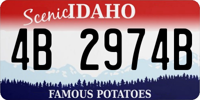 ID license plate 4B2974B