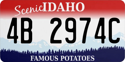 ID license plate 4B2974C