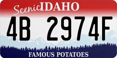 ID license plate 4B2974F