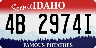 ID license plate 4B2974I