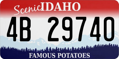 ID license plate 4B2974O