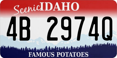ID license plate 4B2974Q