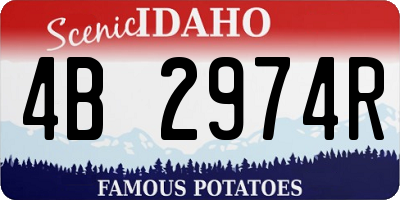 ID license plate 4B2974R