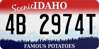ID license plate 4B2974T