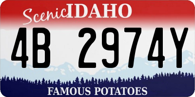 ID license plate 4B2974Y