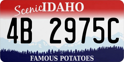 ID license plate 4B2975C