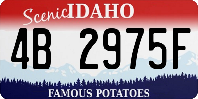 ID license plate 4B2975F