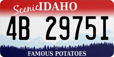 ID license plate 4B2975I